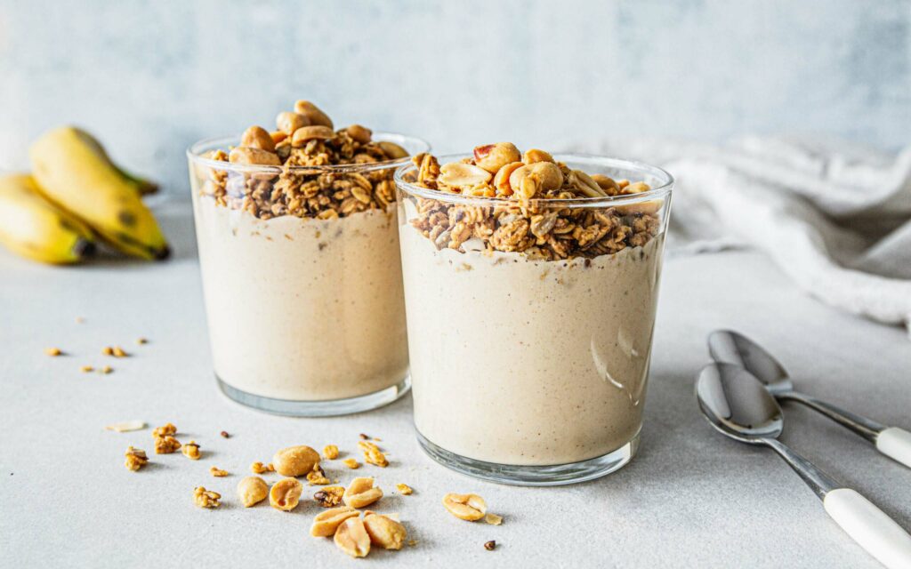 Peanøtt og banansmoothie